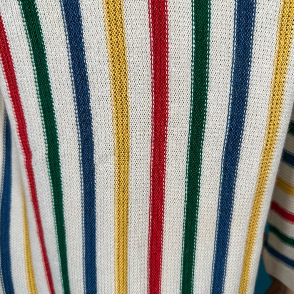 Vintage 70’s Tomboy of California Cardigan Sweater Rainbow Open Style - Picture 8 of 10